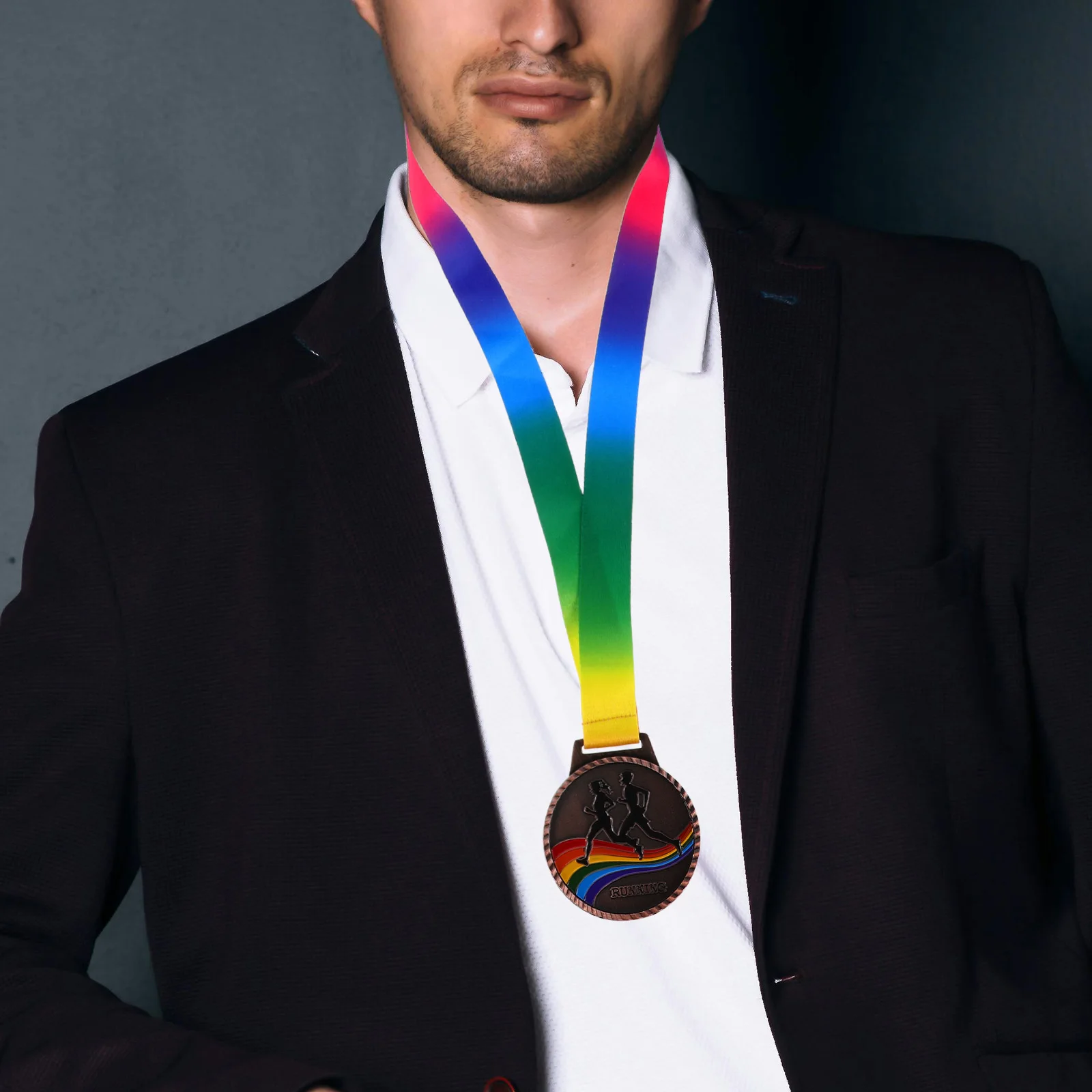 

1pc Marathon Medals Running Winner Track Participation Awards For Adults s Sports Competitions Neck Ribbon Durable Zinc