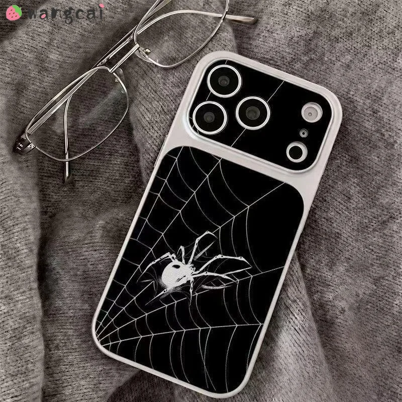 Cool Dark Spider Web Phone Case For Samsung Galaxy A17 M17 F17 A16 A15 F15 A14 A13 M13 A12 M12 A11 A10S M10S Soft Casing