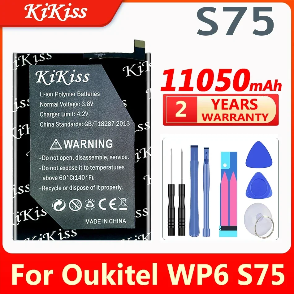 

KiKiss 11050mAh Replacement Battery S75 for Oukitel WP6 S75 Mobile Phone Batteries