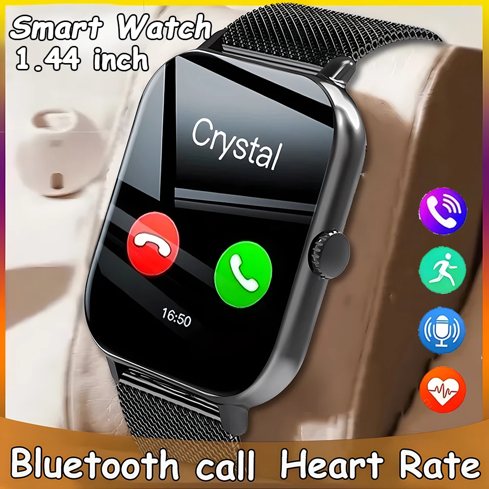 2024 Smart Watch Android Phone 1.44'' Inch Color Screen Bluetooth Call Blood Oxygen/Pressure Monitoring Smart Watch Women Men