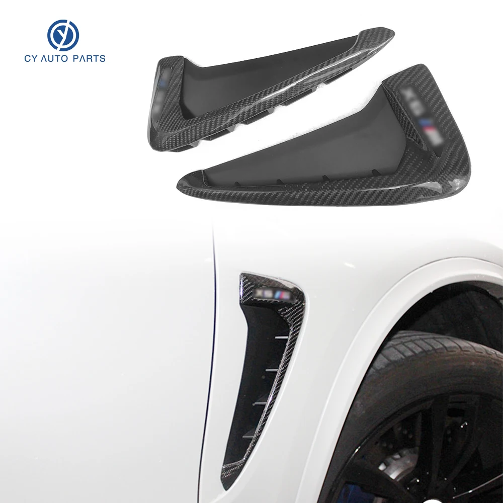 

For BMW X6 F16 Carbon Fiber Car Decor Accessories Side Fender Decorative Trim