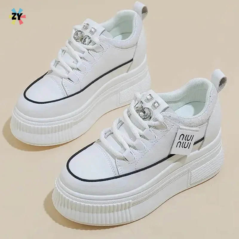 

Маленькие белые туфли женские летние новые универсальные высокие сетчатые дышащие и удобные спортивные туфли на толстой подошве дышащие туфли