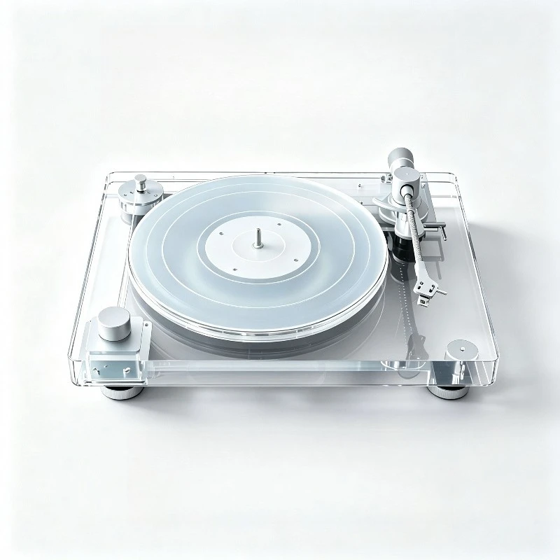 Transparent seven-color luminous vinyl record player Bluetooth phonograph high value