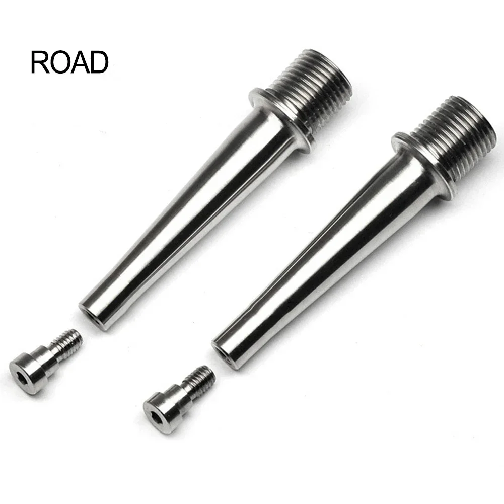 

2023 New Pedal Spindles Bicycle 1 Pair Aluminium Alloy TC4/GR5 For Look Mtb Road Pedal Spindle Axle Titanium Color