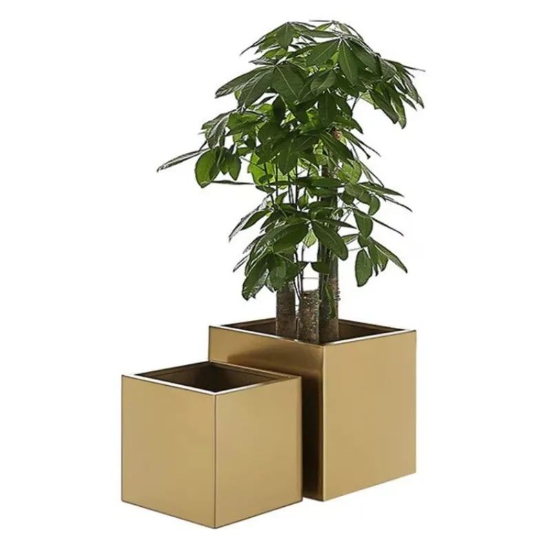 مخصص غرفة المعيشة طويل القامة زارع الوقوف ديكور المنزل والحديقة نبات معدني حامل الرف أواني الزهور الذهبية