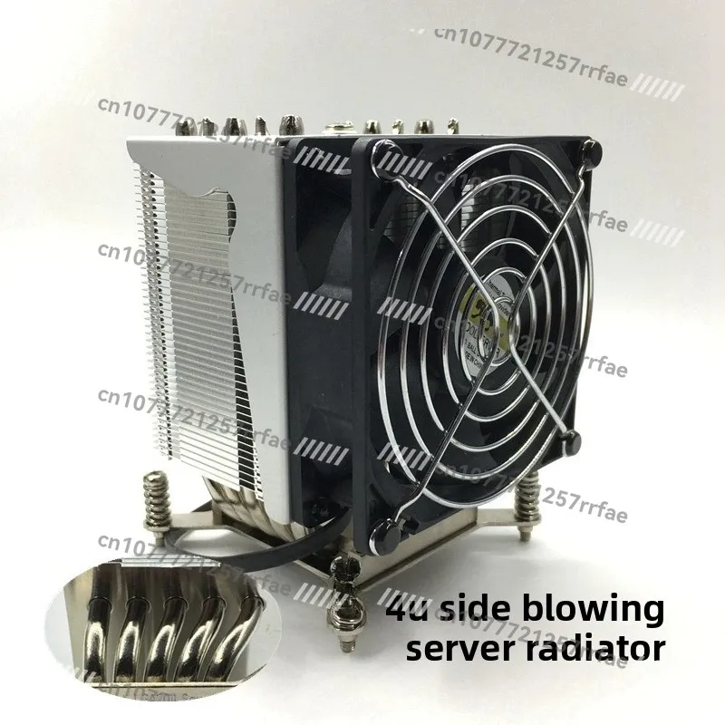 E5 2011 CPU radiator 5 heat pipe side blowing 3U server fan, rectangular, silent, temperature control