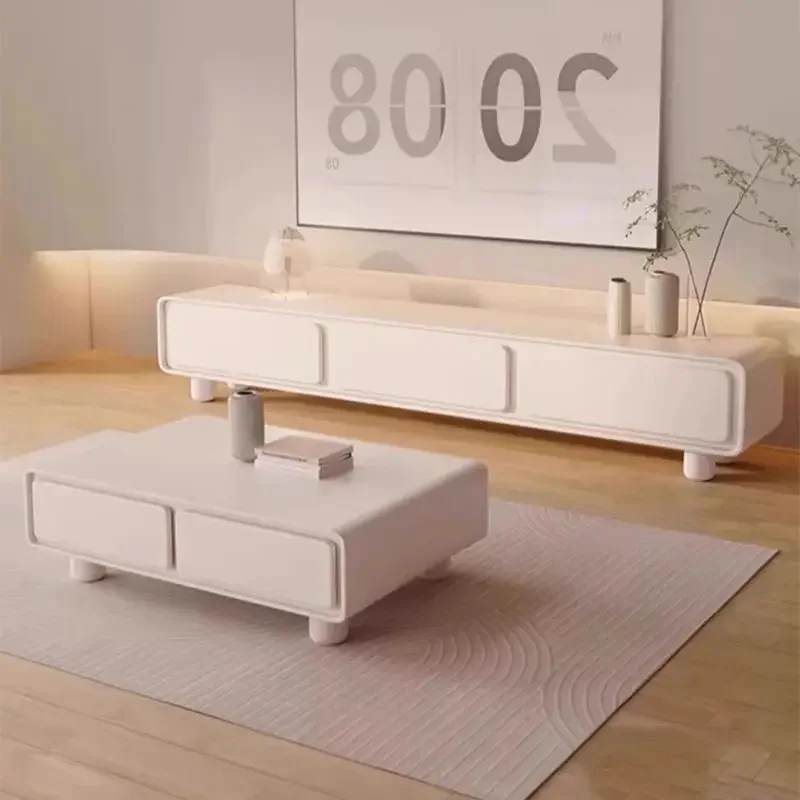 

French Minimalist TV Stands Vintage Floor Vintage Vertica TV Stands Modern White Rack Suspenso Para Sala Para Tv Furniture
