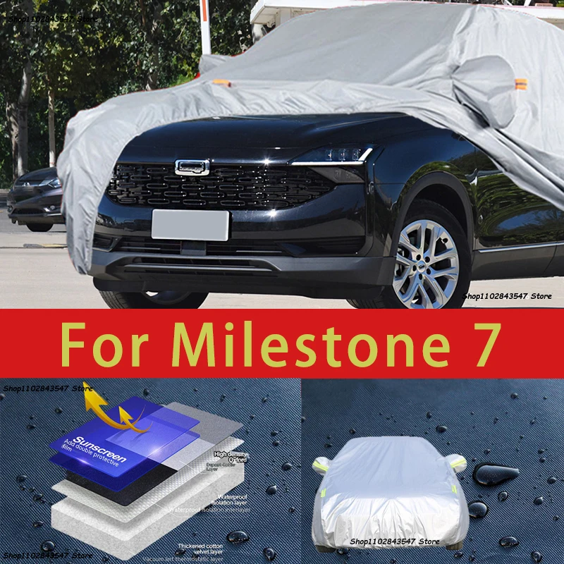 

For Milestone 7 Car protective cover, sun protection, cooling protection, car clothing, car paint protection auto