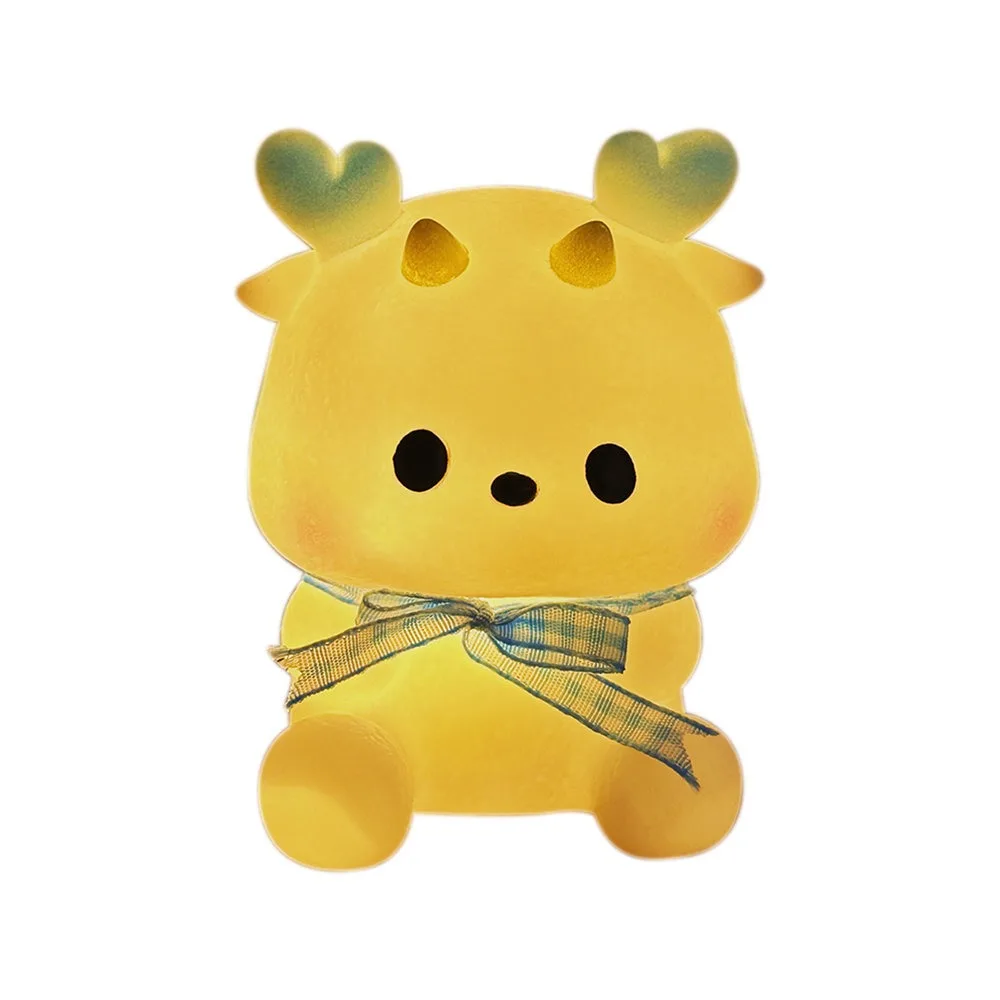 2024 Cartoon Dragon Night Light Year Of The Dragon Led Night Lamp With Gift Bag Children Kid Bedroom Decoration Gift