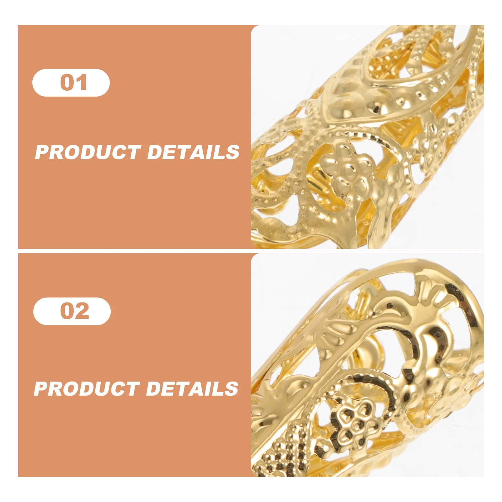 

10 Pcs Woman Party Wear Metal Nail Set Rings Manicure Fingertip Decoration Supplies