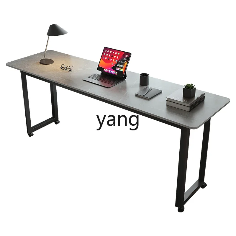 LTT rock slab cross bed table removable side bedroom ultra-narrow long bed computer table