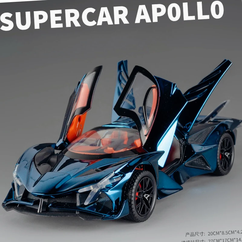 

1:24 EVO Sports Car Electroplating Edition Pull Back Toy Car Sound Effects Model Tabletop Ornament Children's Gift