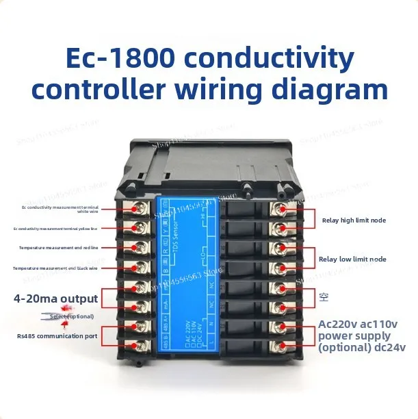 EC-1800 Conductivity Controller – 4‑20mA, PH/TDS, RS‑485, Factory Direct for Wide Range Testing
