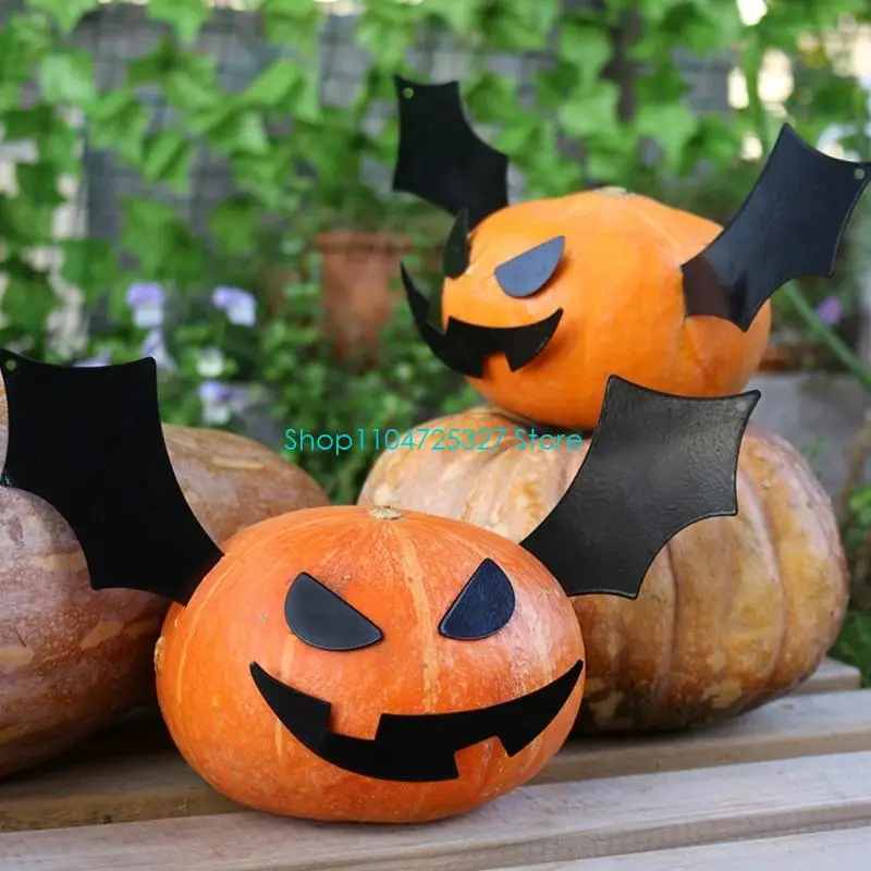 D8KF Reusable Halloween Garden Decoration Pumpkin Inserts Halloween Party Theme Easy Installation Decorating Inserts