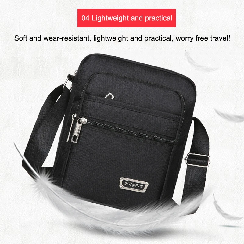 1PC Leisure Large Capacity Multi-layer Waterproof Single Shoulder Diagonal Cross Bag For Men And Women\'s Business Wallet