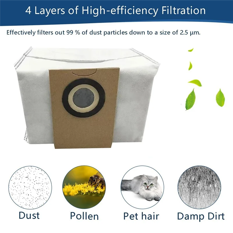 

A94E-18 шт. нетканый мешок для пыли для робота-пылесоса VIOMI Alpha 2 Pro, сменные аксессуары, мешок для мусора