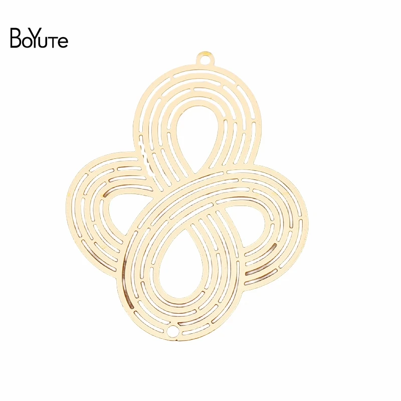 BoYuTe (10 Pieces/Lot) 39*32MM Metal Brass Knot Shaped Pendant Sheet Diy Jewelry Accessories