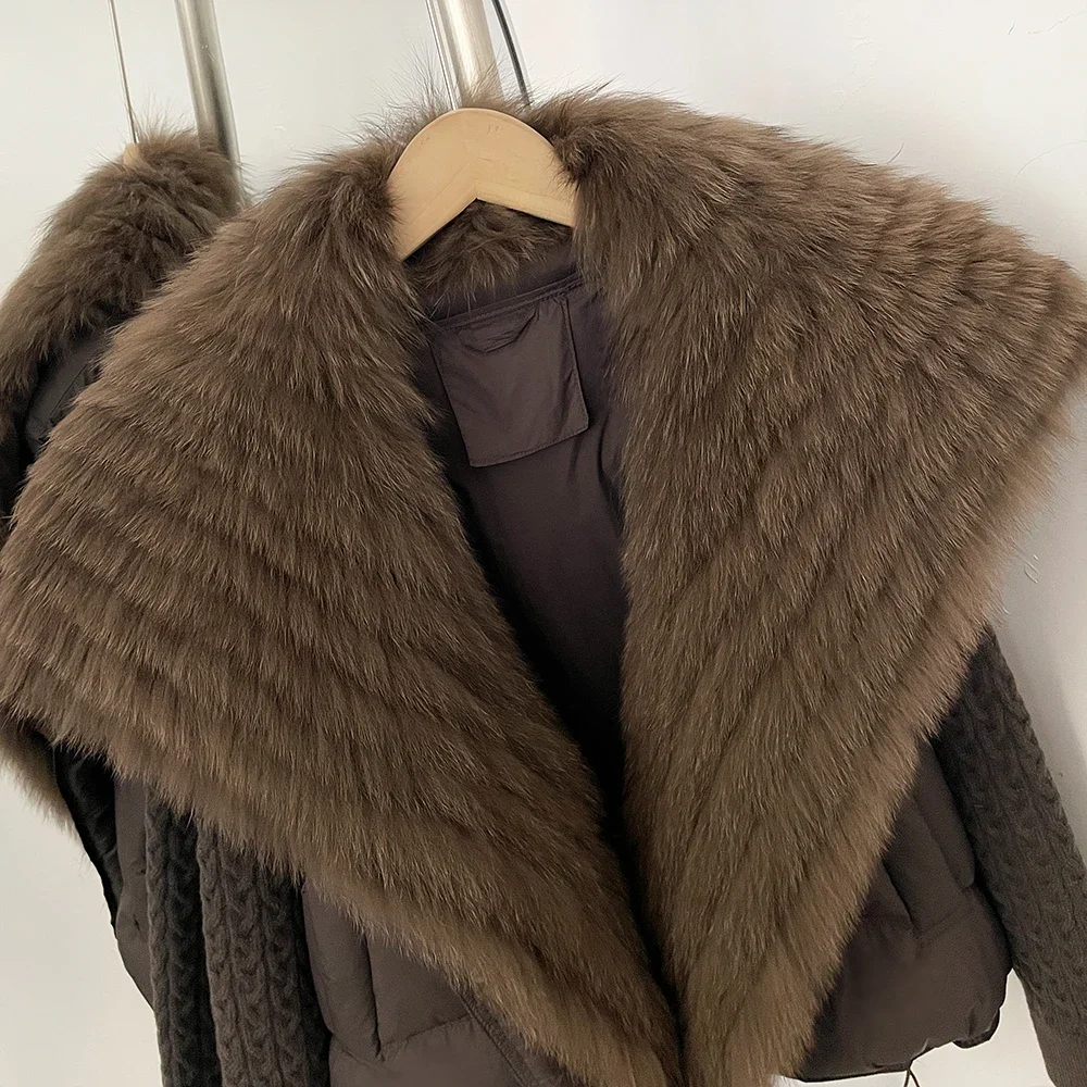 OFTBUY 2026 Damen Neue Winterkleidung Echter Fuchspelzkragen Kurze Warme Daunenjacke Entendaunenjacke Modische Damenoberbekleidung – Detail 14
