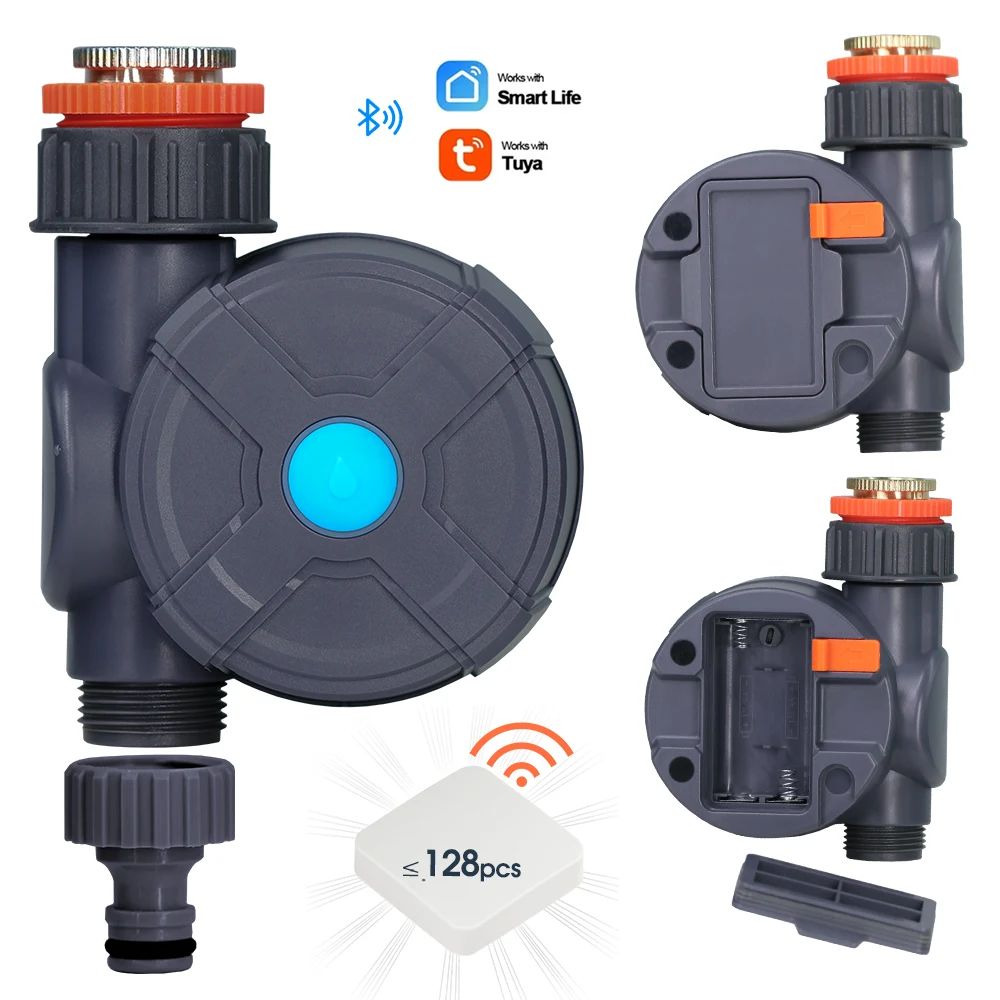 WiFi-Compatible Garden Water Timer Bluetooth-copatible Wireless Hose Faucet Automatic Irrigation Controller APP Remote Control