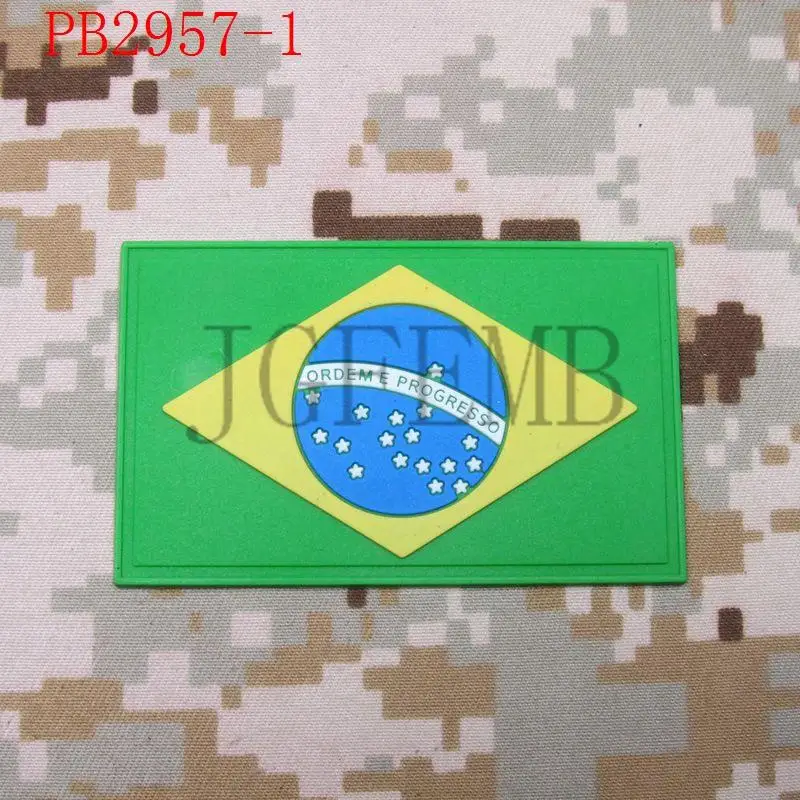 3D PVC patch for Brazil national flag