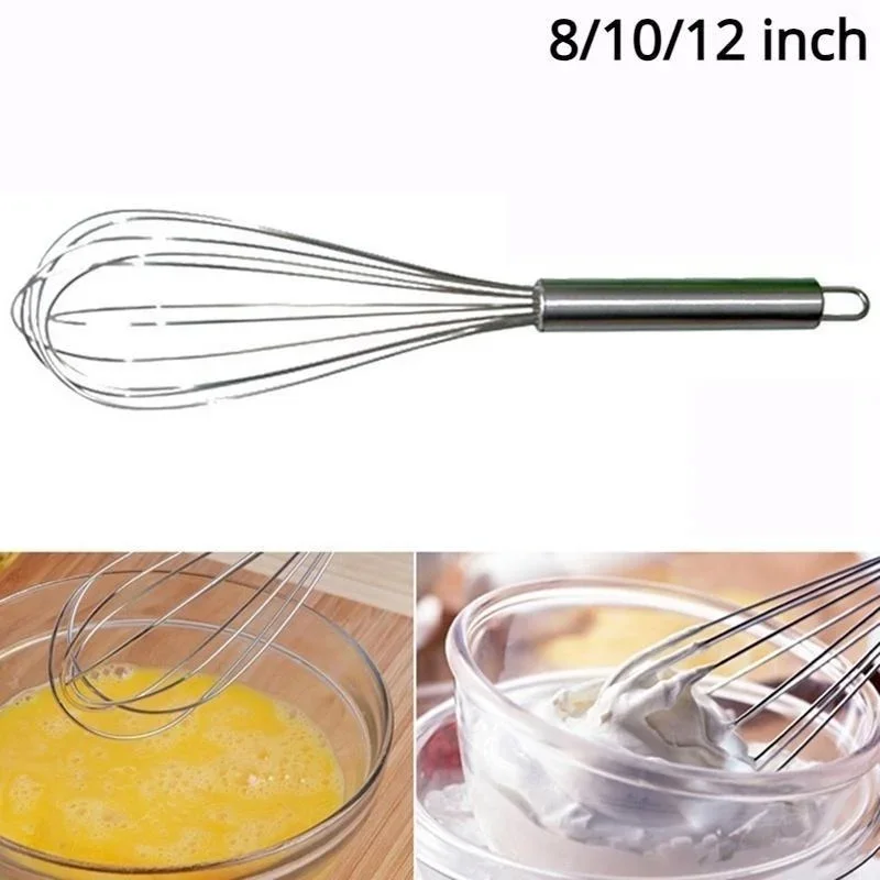 

8"/10"/12" Balloon Whisk, Handheld Steel Wire Whisk Perfect for Blending, Whisking, Beating and Stirring