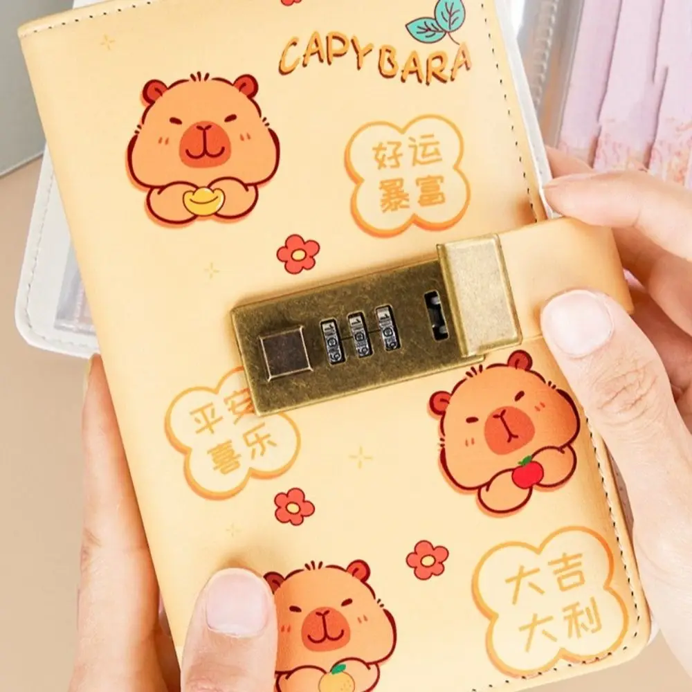 カピバラパンダ 100封筒チャレンジ 防水パスワードロック付き貯金バインダー ミニバインダー 大容量