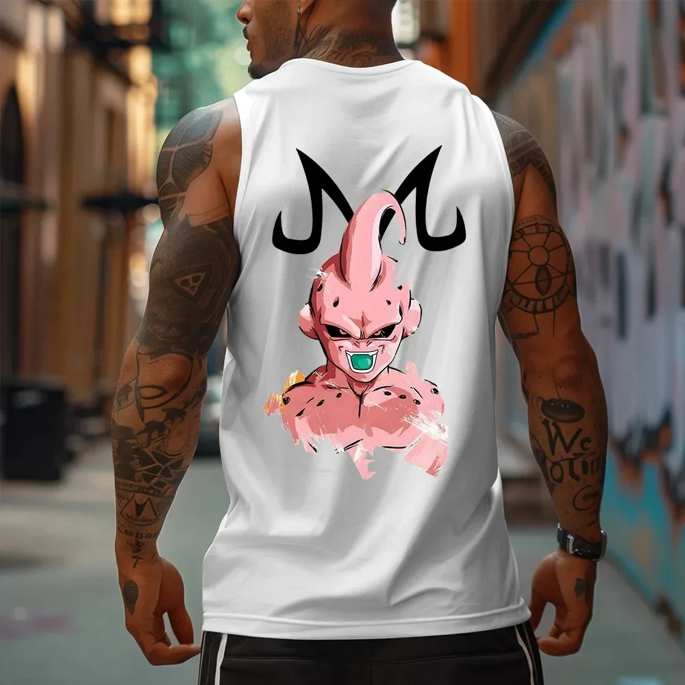 

Dragon Ball Men's Vest Tank Top Majin Buu Summer Anime Spring And Autumn Sports Fitness Running Classic Sleeveless Top GYM