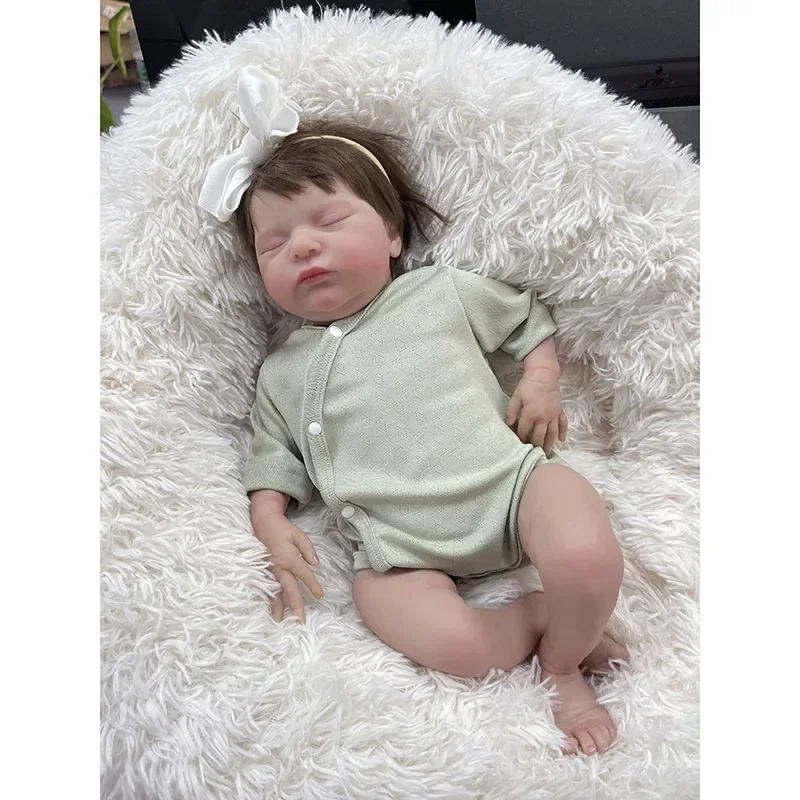 48cm Reborn Baby Doll Laura już pomalowana gotówka noworodka rozmiar 3D skóra widoczne żyły kolekcjonerska lalka artystyczna