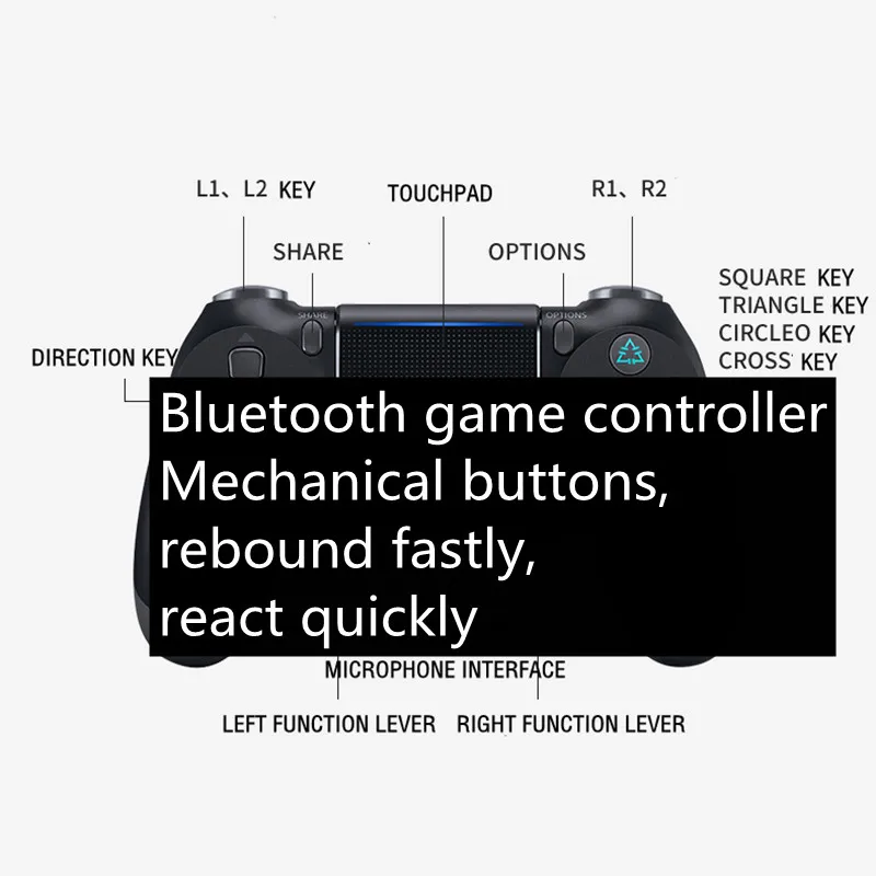 Bluetooth Controller For PS4 Wireless Gamepad Joystick Games Console Handle USB Six-axis Dual Vibration Joypad Dropshipping