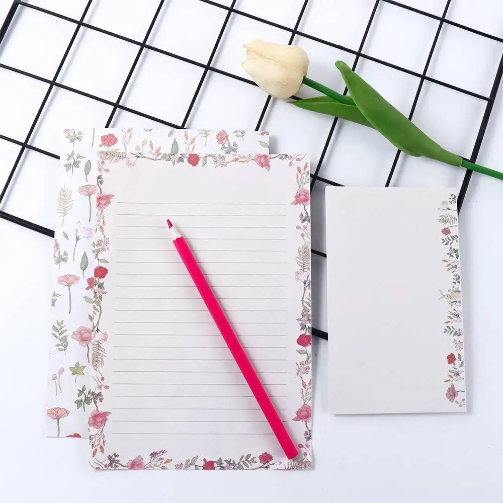 Day Lovely Gift Envelope Different Style Cartoon Beautiful Flower Stationery Paper Envelope Letter Paper Writing Paper