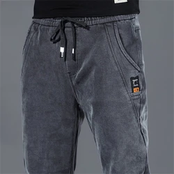 New Hip Hop Harem Jeans Pants Men Loose Joggers Denim Casual Sweatpants Korea Ankle Length Trousers Streetwear Male Clothes men