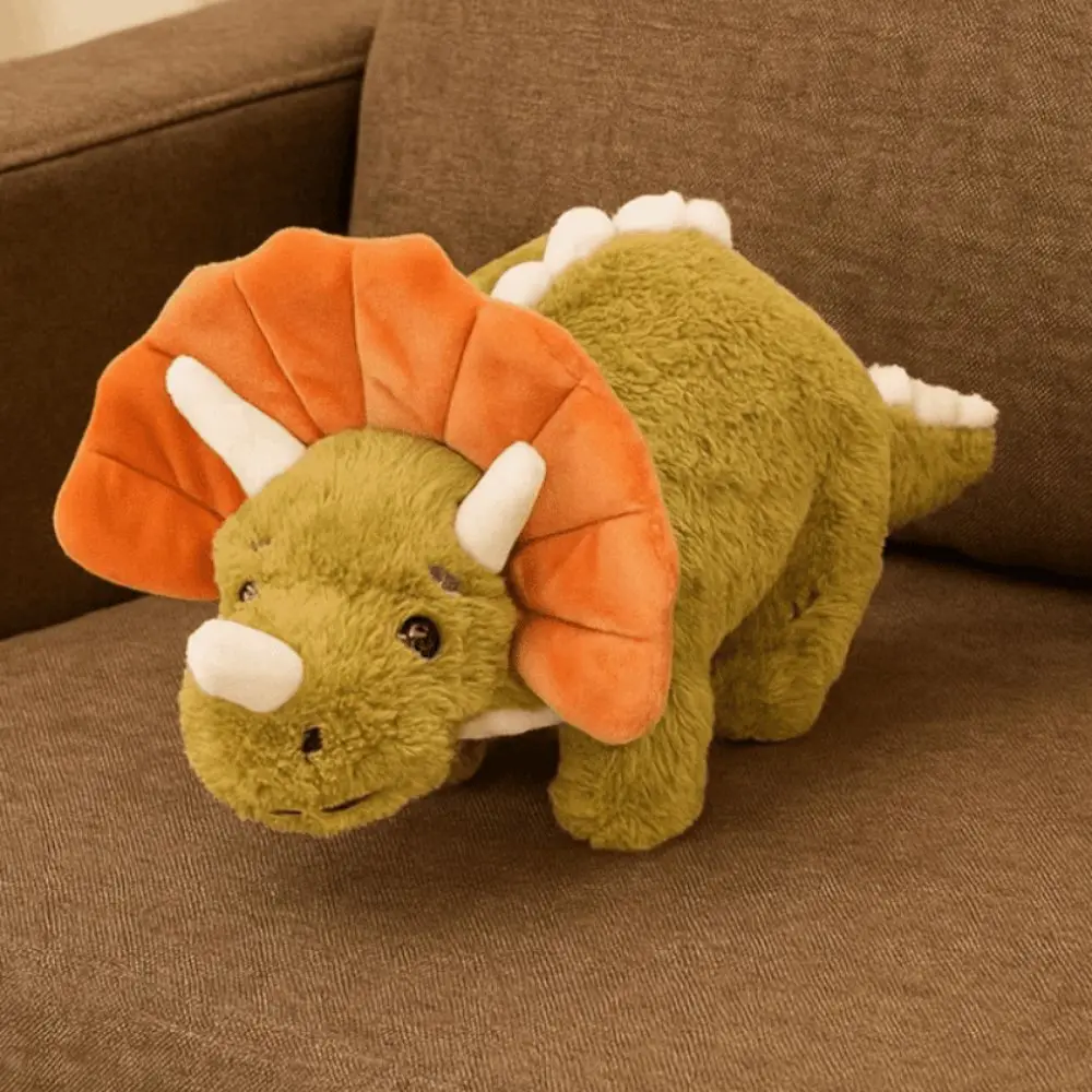 

Cute PP Cotton Green Triceratops Doll Fluffy Soft Dinosaurs Plush Pillow 40cm Collection Simulation Stuffed Doll Children's Day