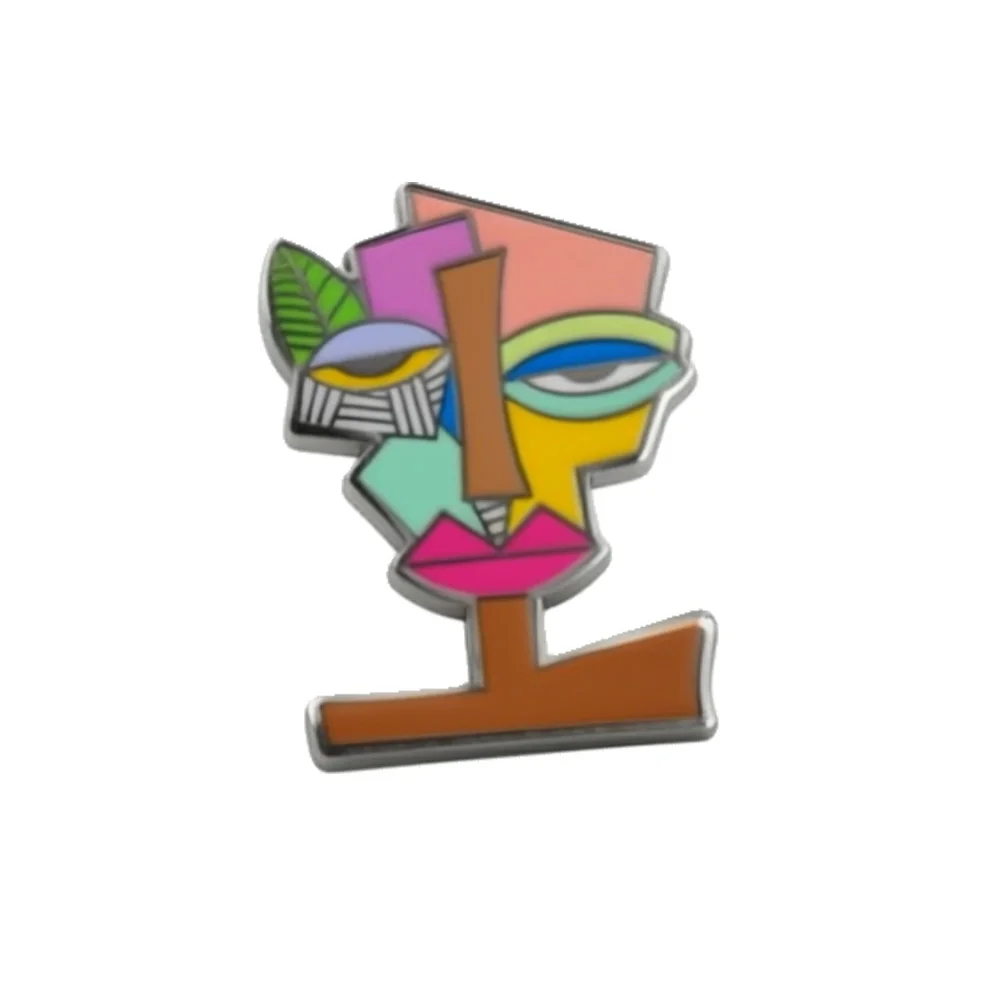 Picasso Abstract Face Enamel Pin Cubism Modern Art Brooch Creative Geometric Portrait Badge Lapel Pins Jewelry Gift for Artists