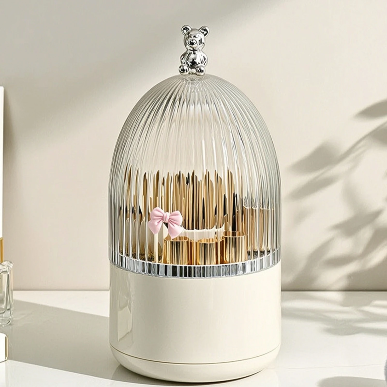 makeup-brush-storage-box-clear-visibility-rotating-makeup-organizer-with-lid-cosmetic-storage-box-with-dome-lid-covered-compact