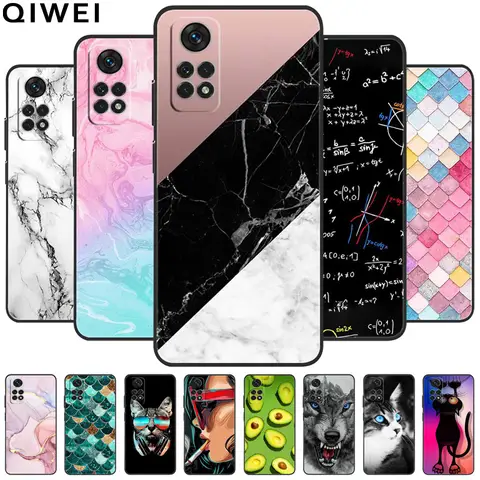 Case for Redmi Note 12 Pro 4G 2023 Phone Cover Black Silicone Soft TPU Fundas for Xiaomi Redmi Note 12 Pro 4G Cases Marble Capas