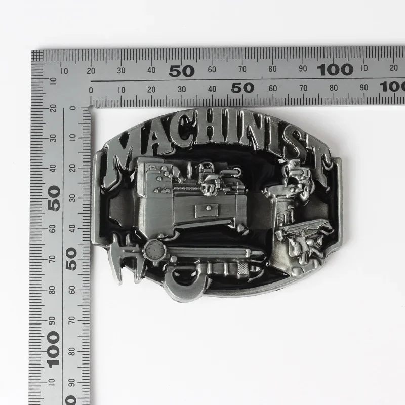 Machinist Belt Buckle Blue Collar Mechanic Engineer