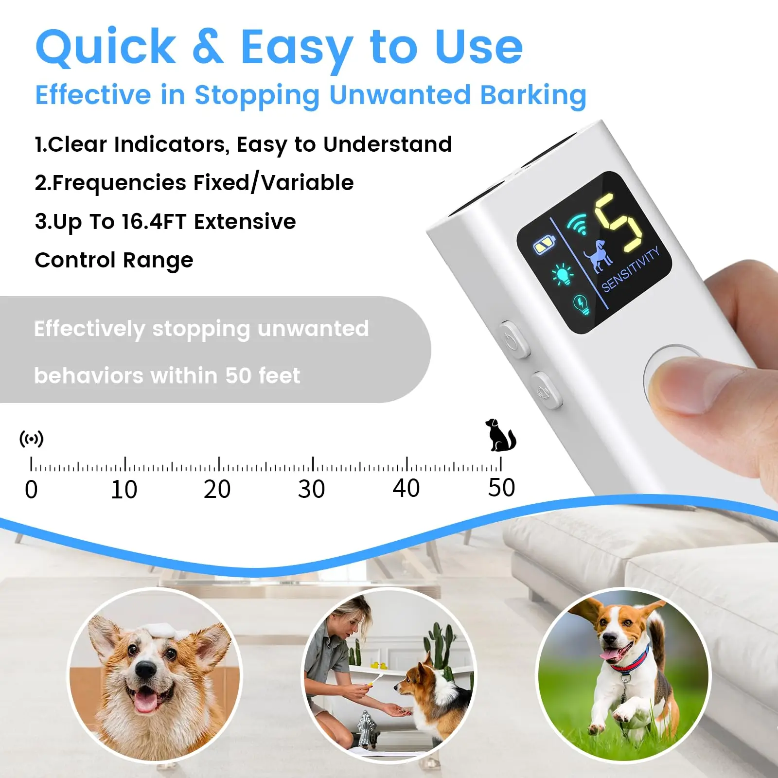 超音波犬の吠え声防止装置、lcdスクリーンと3つのモードを備えた吠え防止制御装置、悪い行動を抑えるための犬の訓練ツール