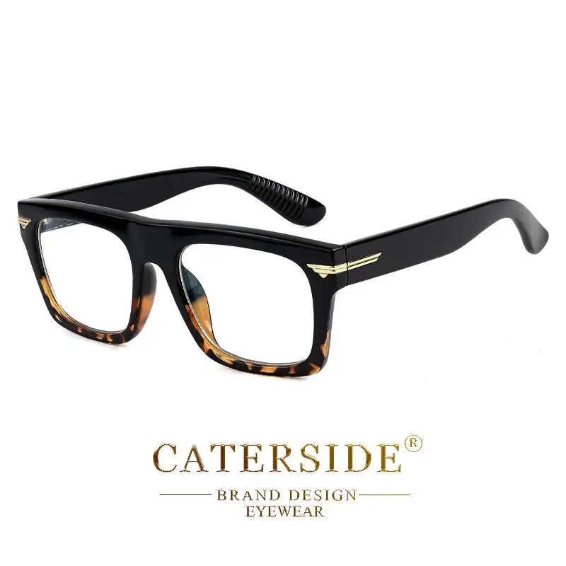 CATERSIDE Männer Anti Blaues Licht Gläser für Platz TR90 Rahmen Ultraleicht Retro Plain Gläser Trendy Myopie Computer Brillen Rahmen – Detail 15