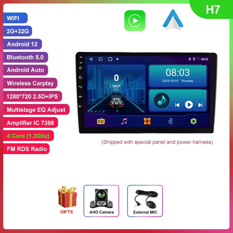 9 Inch 4 + 64GB 6 + 128Gb Android Autoradio 2 Din IPS Scherm Auto Dvd-speler Carplay Stereo Gps Navigatie voor DFSK V29 C31 C32 2012