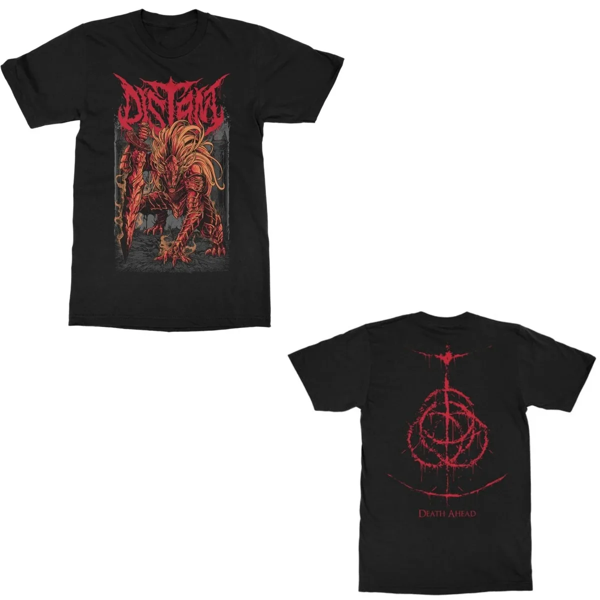 Hot Sale Slamming Deathcore DISTANT Band Manga Poster Print T-Shirt Men Women Cotton Summer New Top Harajuku Style Oversized Tee view 2