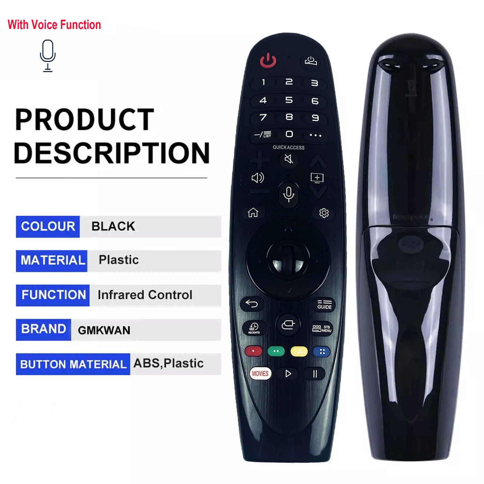 AN-MR19BA Voice Magic Remote Control for L 2019 Smart 4K UHD OLED TV Fit 43UM7340 43UM7400 43UM7600 49SM8100 55SM8100PTA W9 E9