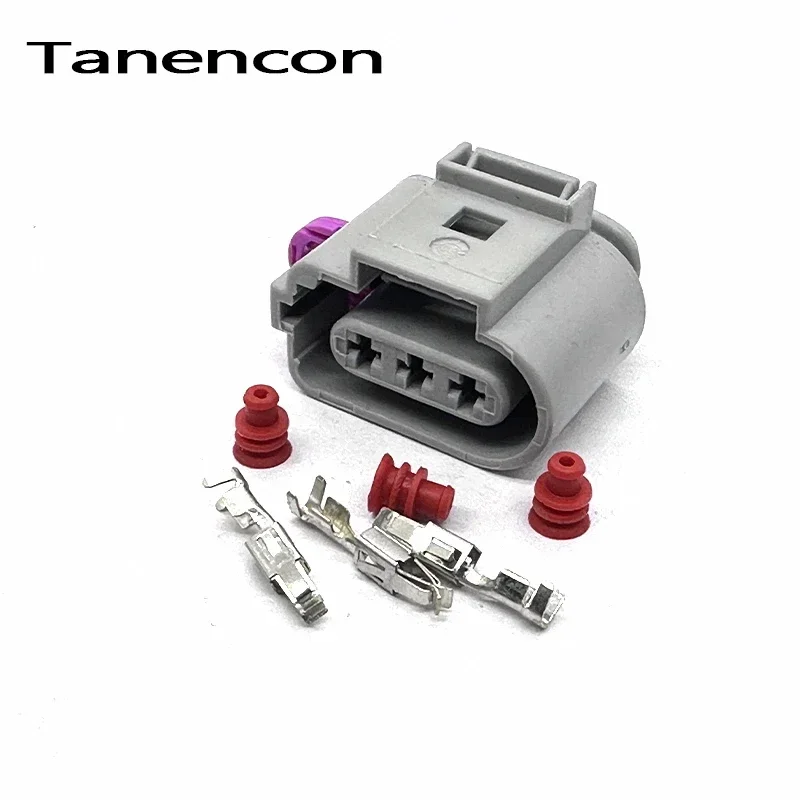 1 Set 3 Pin 1J09737236 1J0973723G 3.5mm Auto Fog Lamp Light Socket Crankshaft Sensor Connector Male Female Plug For VW