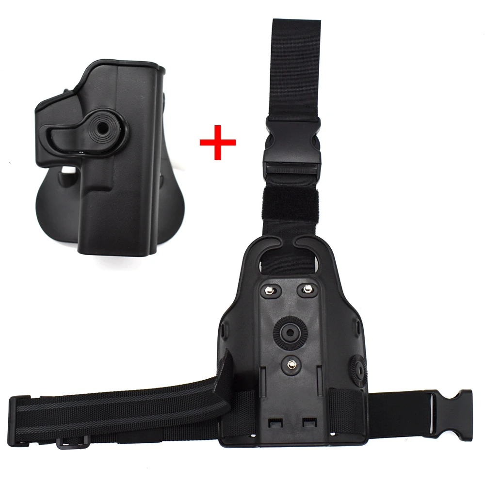 Right Hand Hunting Drop Leg Holster Tactical Thigh Waist Belt Holster for G 17  gen 1-4