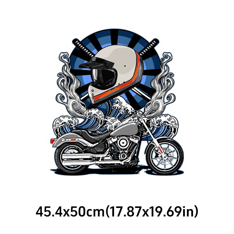 Extra Large Door Decor Sticker, Motorcycle Pattern Car Decal, PVC Waterproof Sunproof for SUV Pickup DIY Scratch Concealment