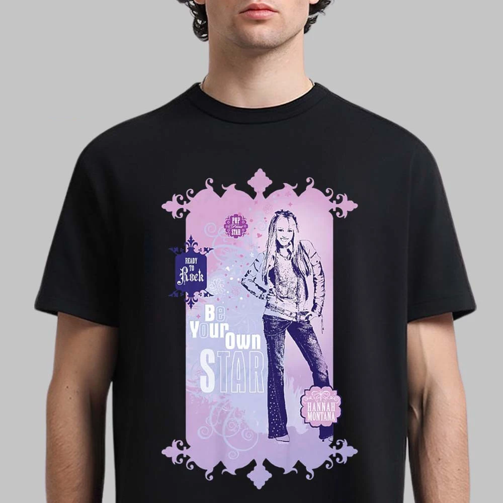 Hannah Montana 20th Anniversary Men Women Vintage 90s Y2K Graphic T-Shirt Casual Cotton Short Sleeve Matching Couple Tee