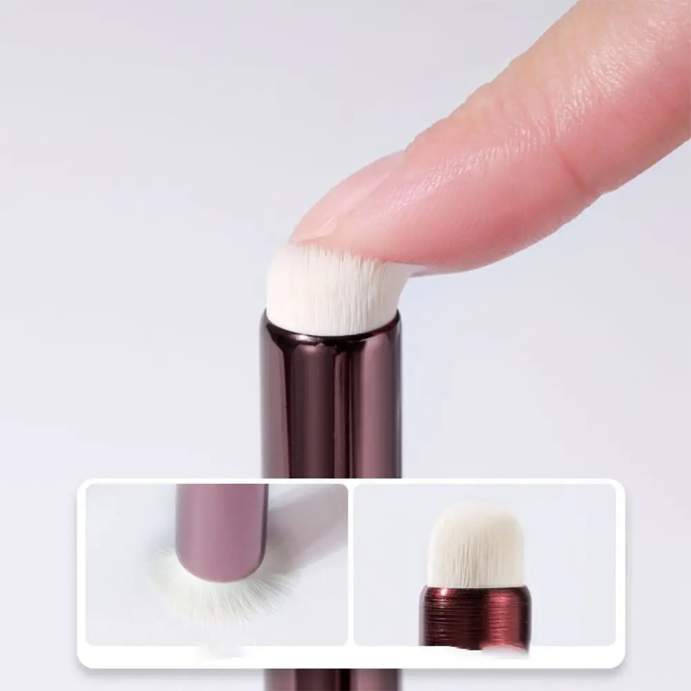 Purple Round Head Lip Brush Multi-Function Lipstick Brush Round Head Concealer Brush Fiber Makeup Brush Lip Halo Dyeing Brush