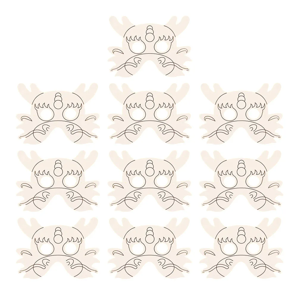 

Набор из 10 заготовок бумажных масок для рисования и раскрашивания с дизайном дракона для детей: творческий набор для рисования, раскрашивания и развивающих игр