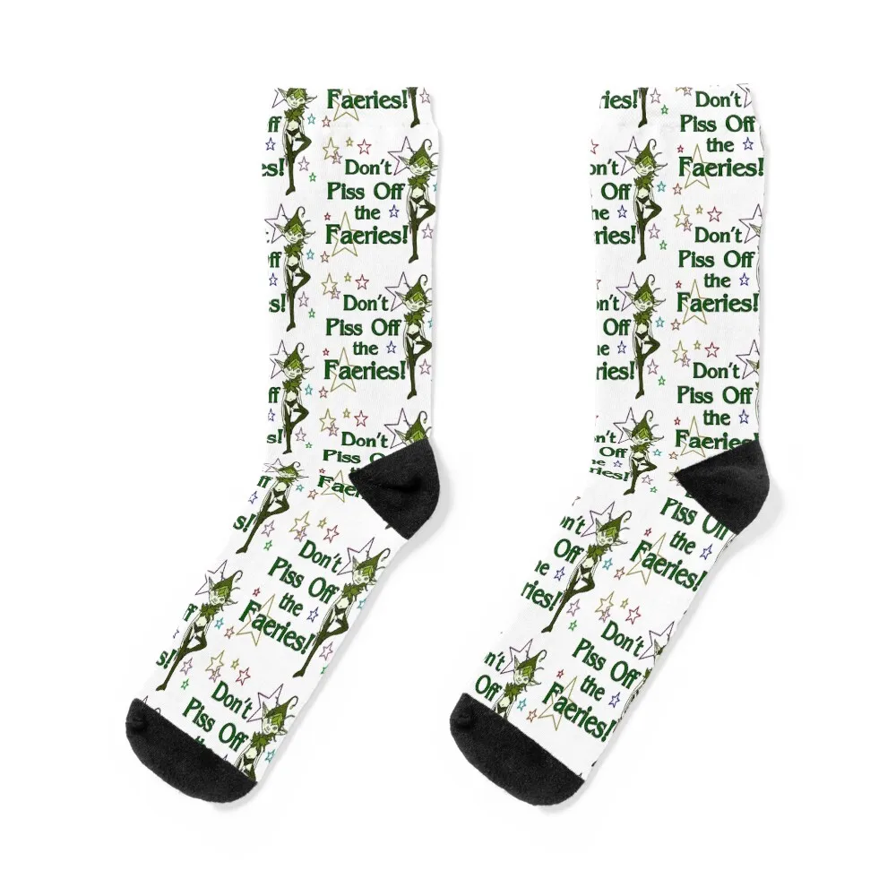 Don't Piss Off the Faeries Socks kawaii Heating sock moving stockings hockey Socks Male Women's