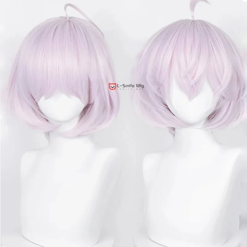 

Senju Kawaragi аниме Cos светло-фиолетовый розовый короткий косплей термостойкие парики для Хэллоуина + бесплатная шапочка для парика