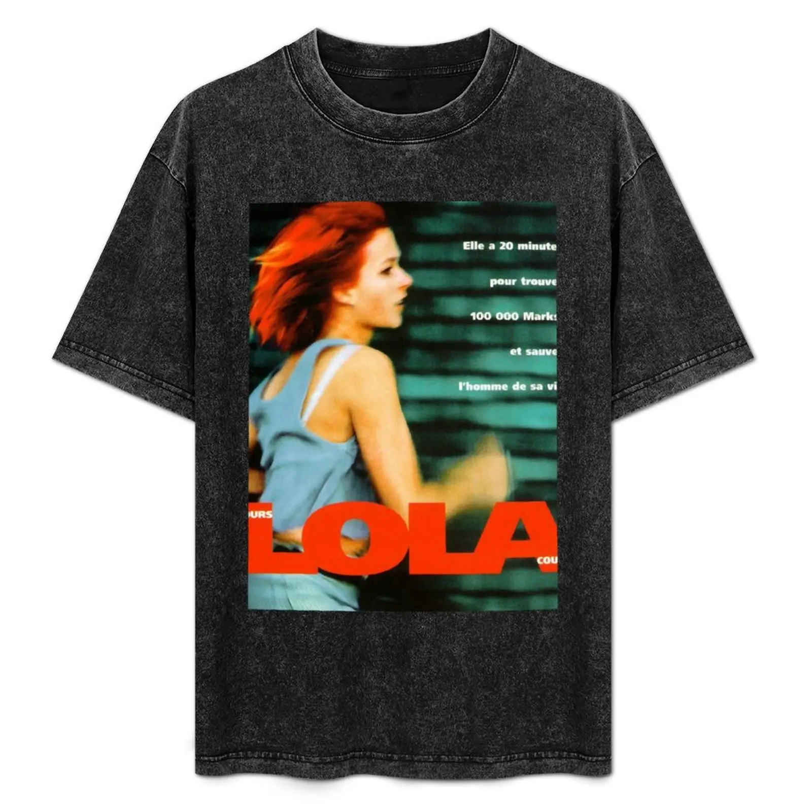 

1998 Run Lola Run movie Graphic Active T-Shirt Casual Fashion Print Tee Top